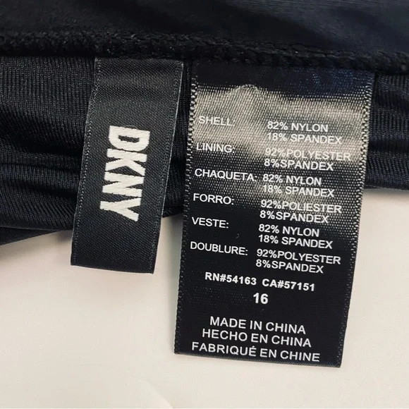 DKNY Cutout Leopard One-Shoulder Swimsuit Size 16 - Picture 7 of 8